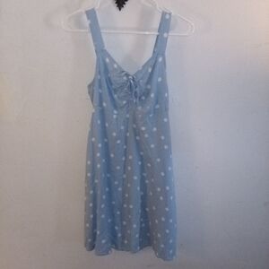 SO Blue Polka Dot Summer/Casual  Dress Sz Small